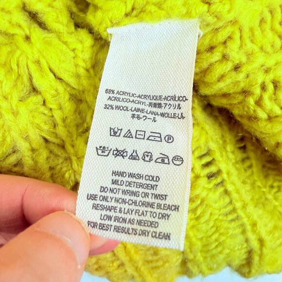 Free People Chunky Knit Deep V-Neck Sweater Pullover - Picture 8 of 8